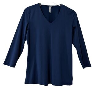 Navy Lulu B 3/4 Long Sleeve Top Size Small